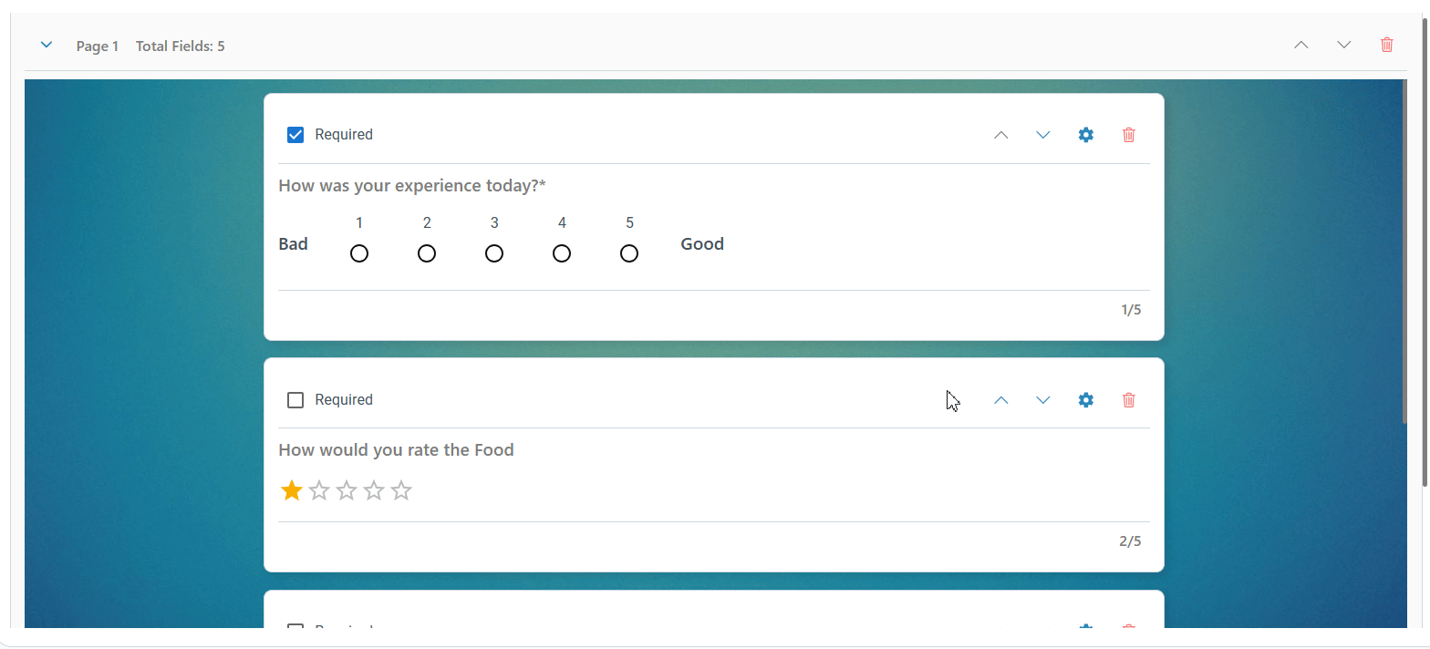 build custom feedback forms for your requirements